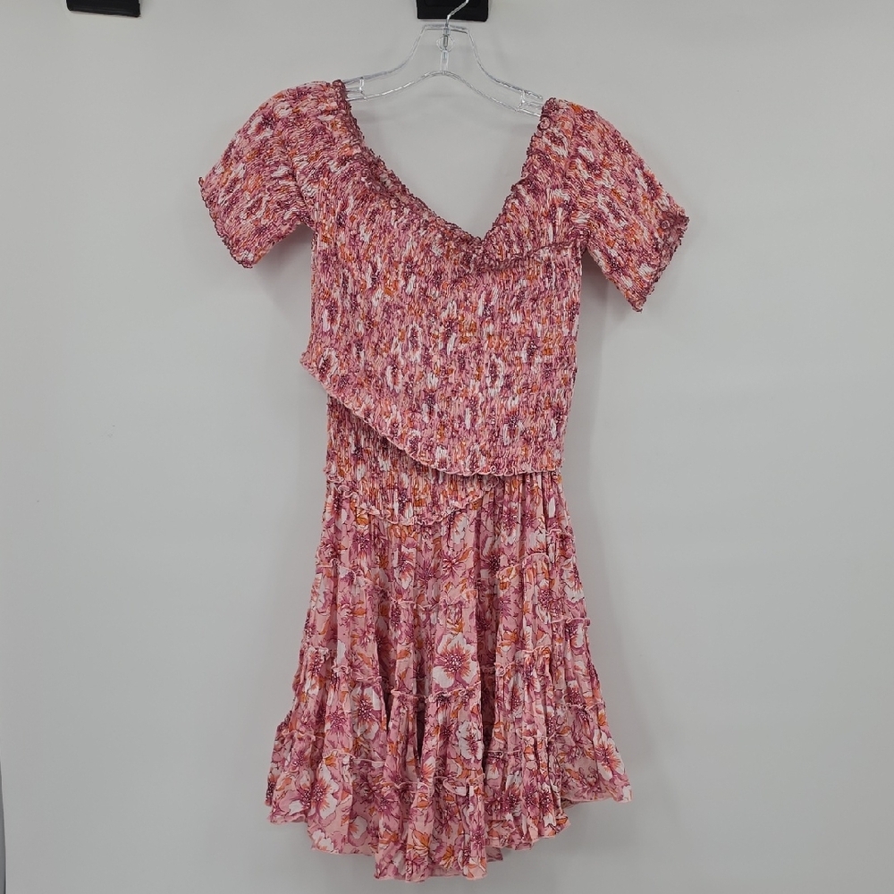 Poupette St. Barth Soledad Mini Dress Smocked Size M - Picture 4 of 11